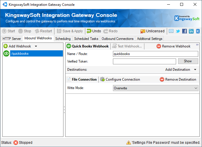 KingswaySoft Integration Gateway Console - Inbound Webhooks - Quickbooks.png